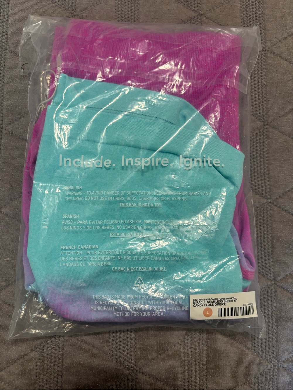 BuffBunny Candy Floss miracle Ombre Shorts - Aqua & Pink